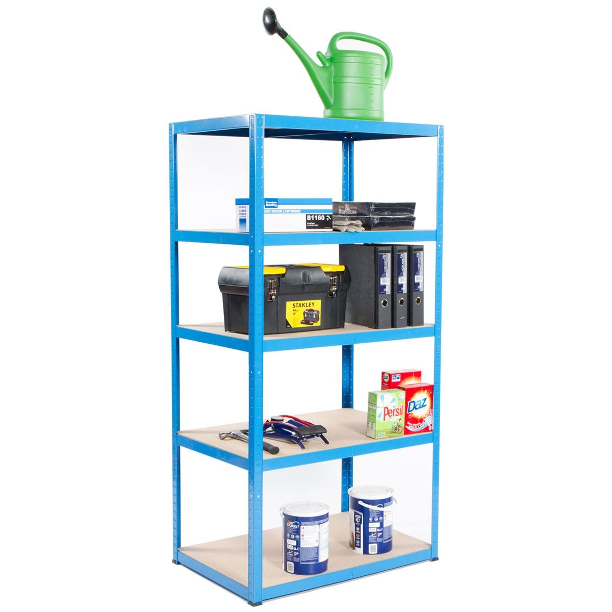 RackZone Value Shelving 5 Level keeps tools and items organized and accessible.