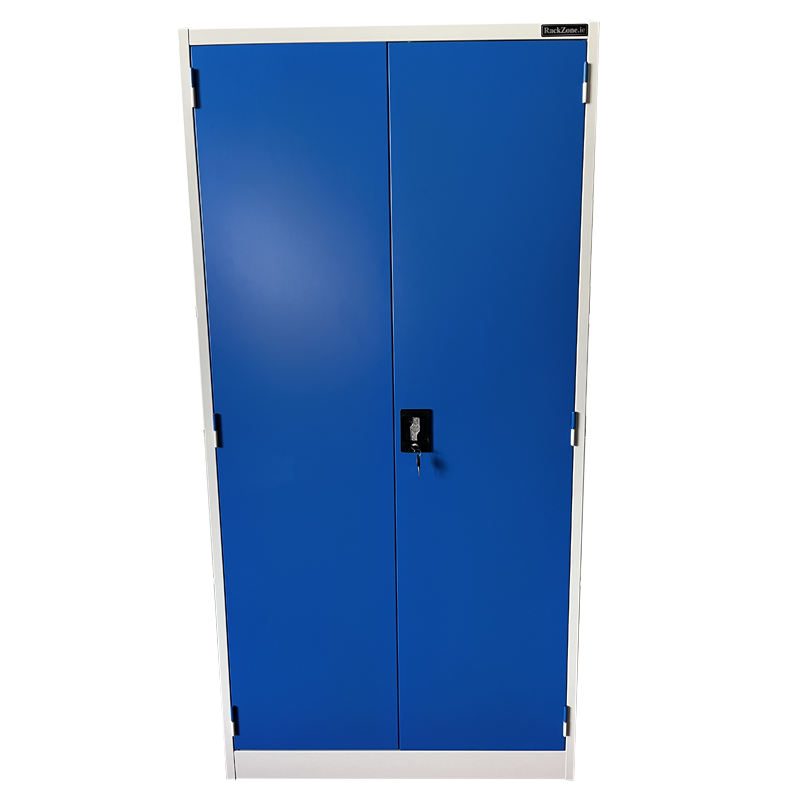 Wall-Zone & Louvred Two Door Storage Cabinet Grey/Blue 1830H x 914W x 457D