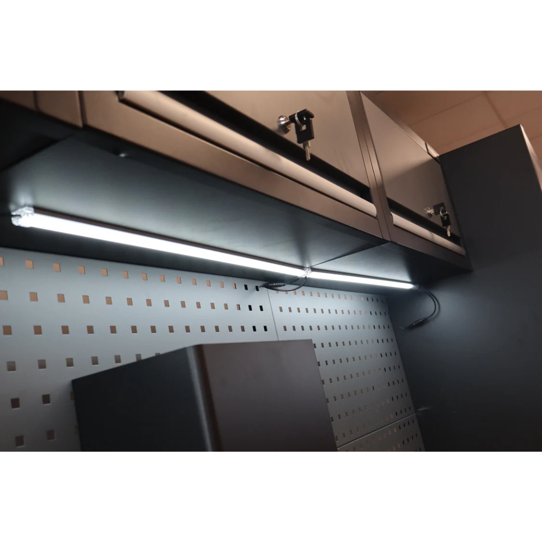 RackZone Modular Workstation LED Light Set (3-Pack) for under-cabinet mount.