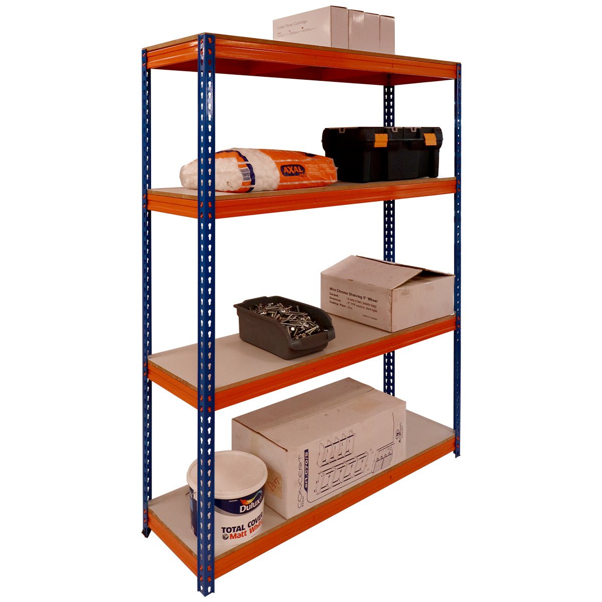RackZone Shelving 2000h x 1800w x 450d, 4 levels, holds up to 600kg.