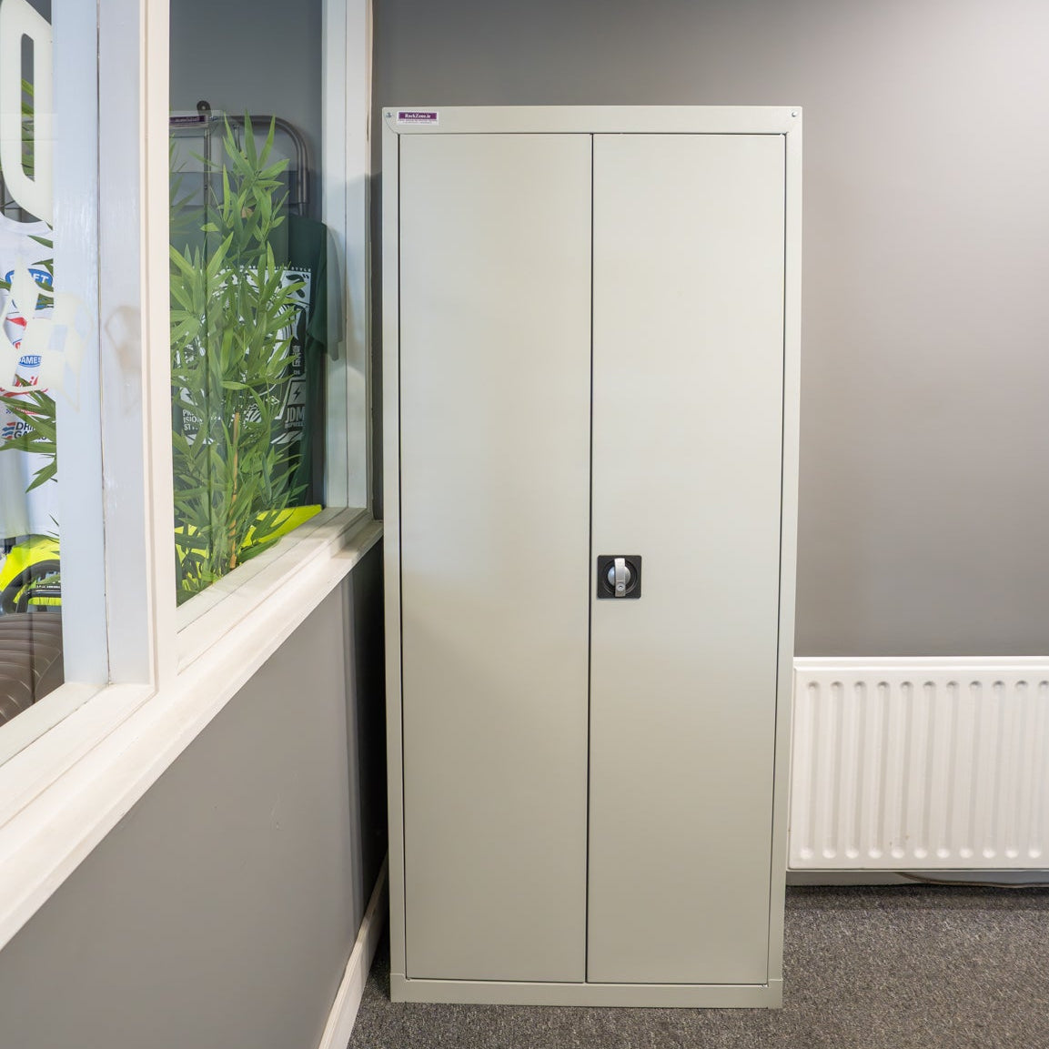 Premium Two Door Storage Cabinet Grey