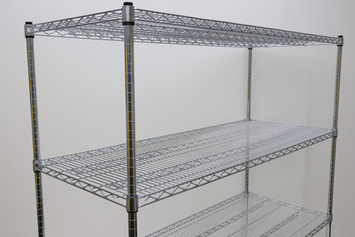 4 Tier Chrome Plated Security Trolley 1600H x 1520W x 610D