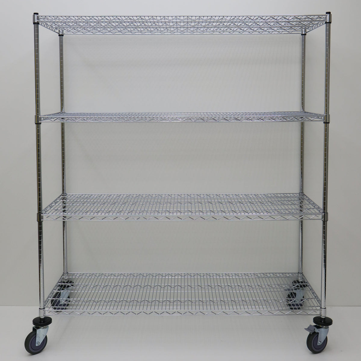 4 Tier Chrome Plated Security Trolley 1600H x 1520W x 610D