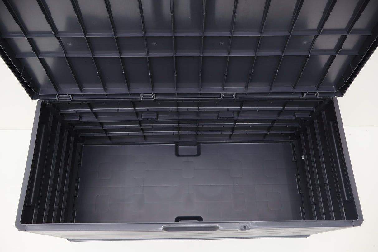 350L Outdoor Garden Storage Box - Charcoal Grey