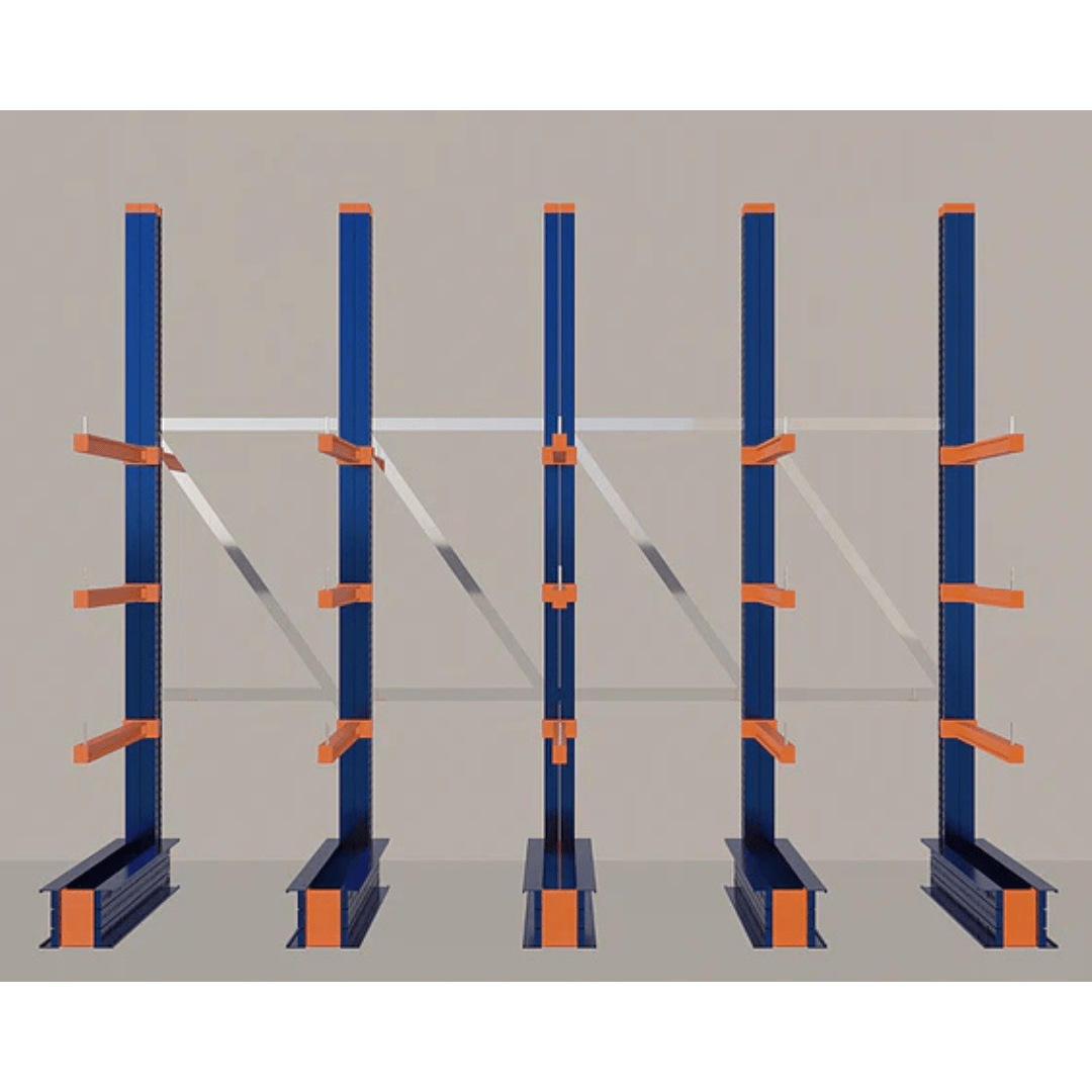 Cantilever Rack 5000H x 4000W x 1200D c/w Base + 3 Levels