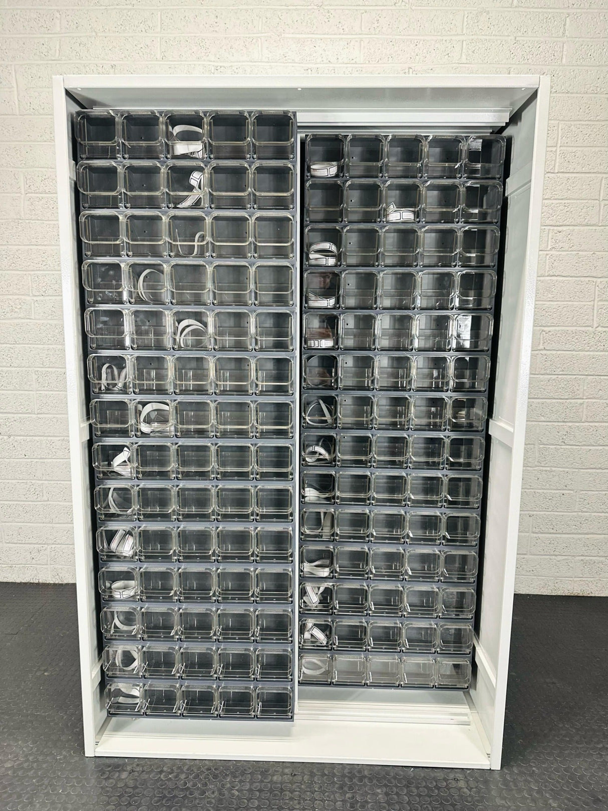RackZone Storage Tilt Bin CB600/4A: 210-drawer unit for small parts and cables.