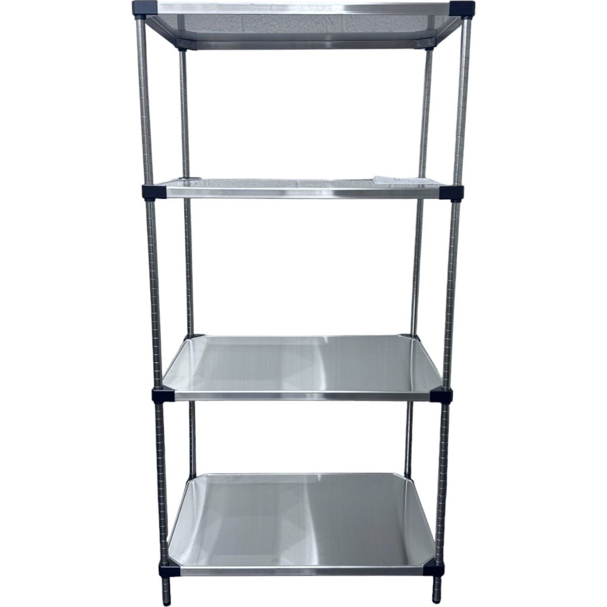RackZone 4 Tier Chrome Plated Security Trolley, 1600H x 1520W x 610D.