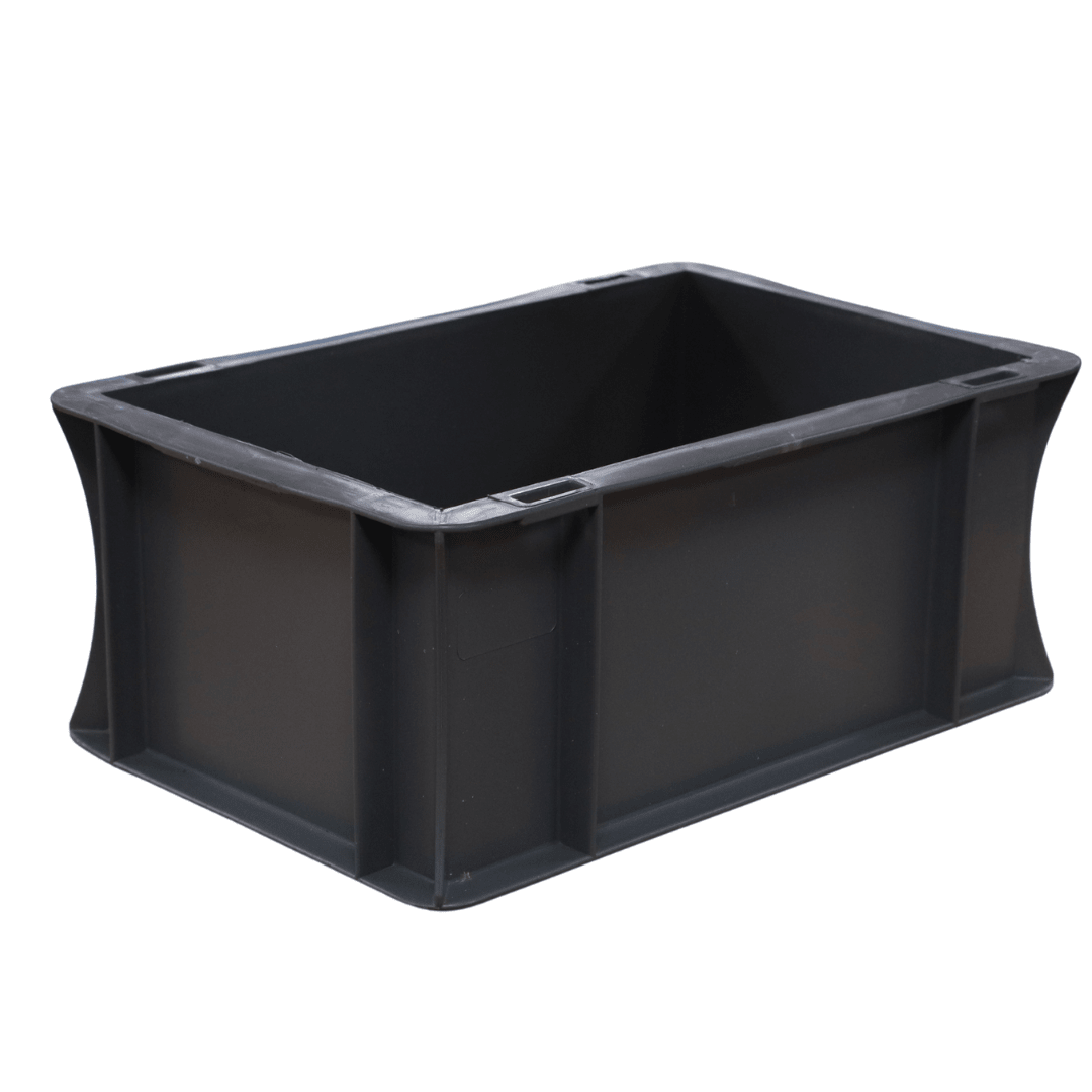 RackZone Euro Container 200x150x120mm in grey with reinforced corners.