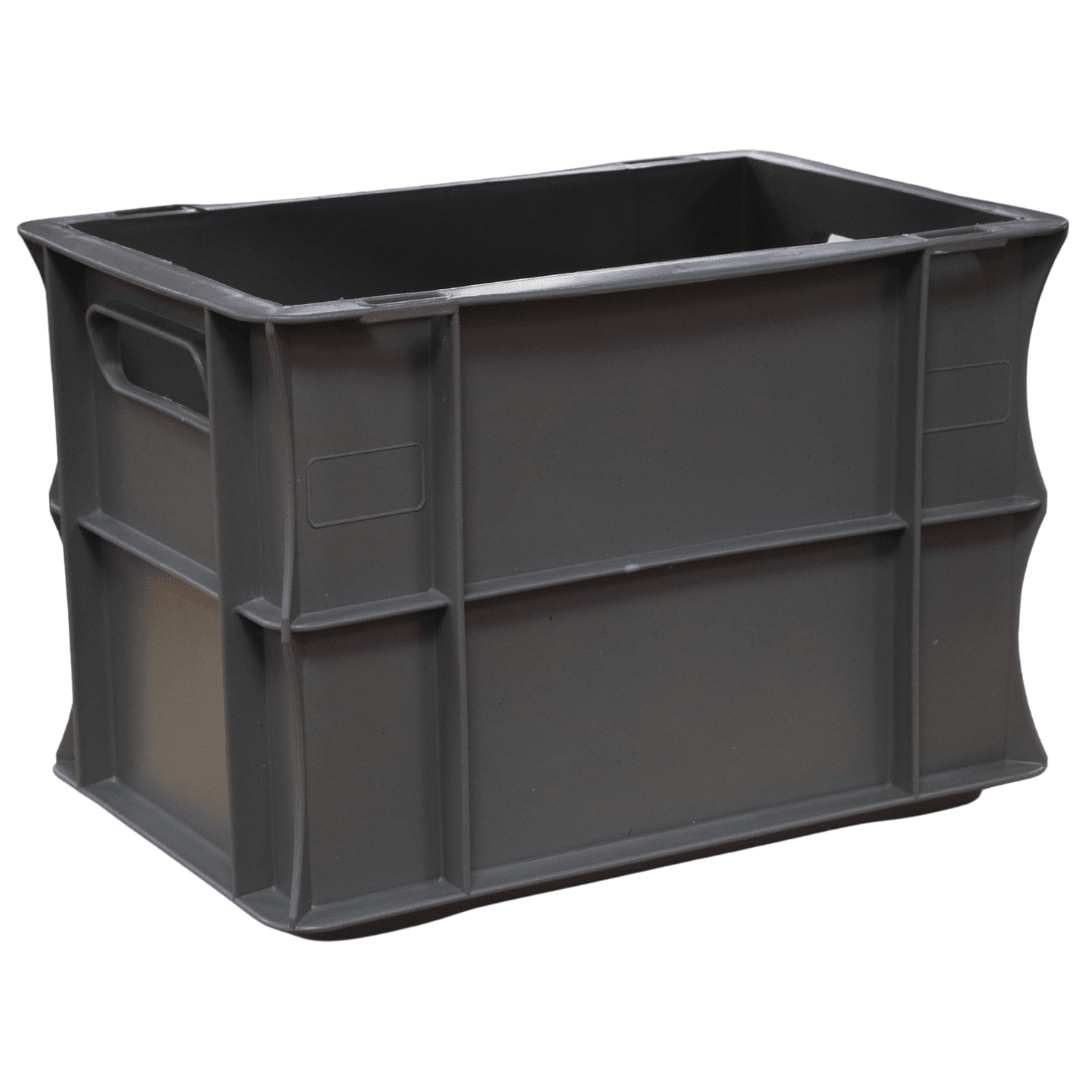 RackZone Euro Container 300x200x200mm, grey, with side handles.