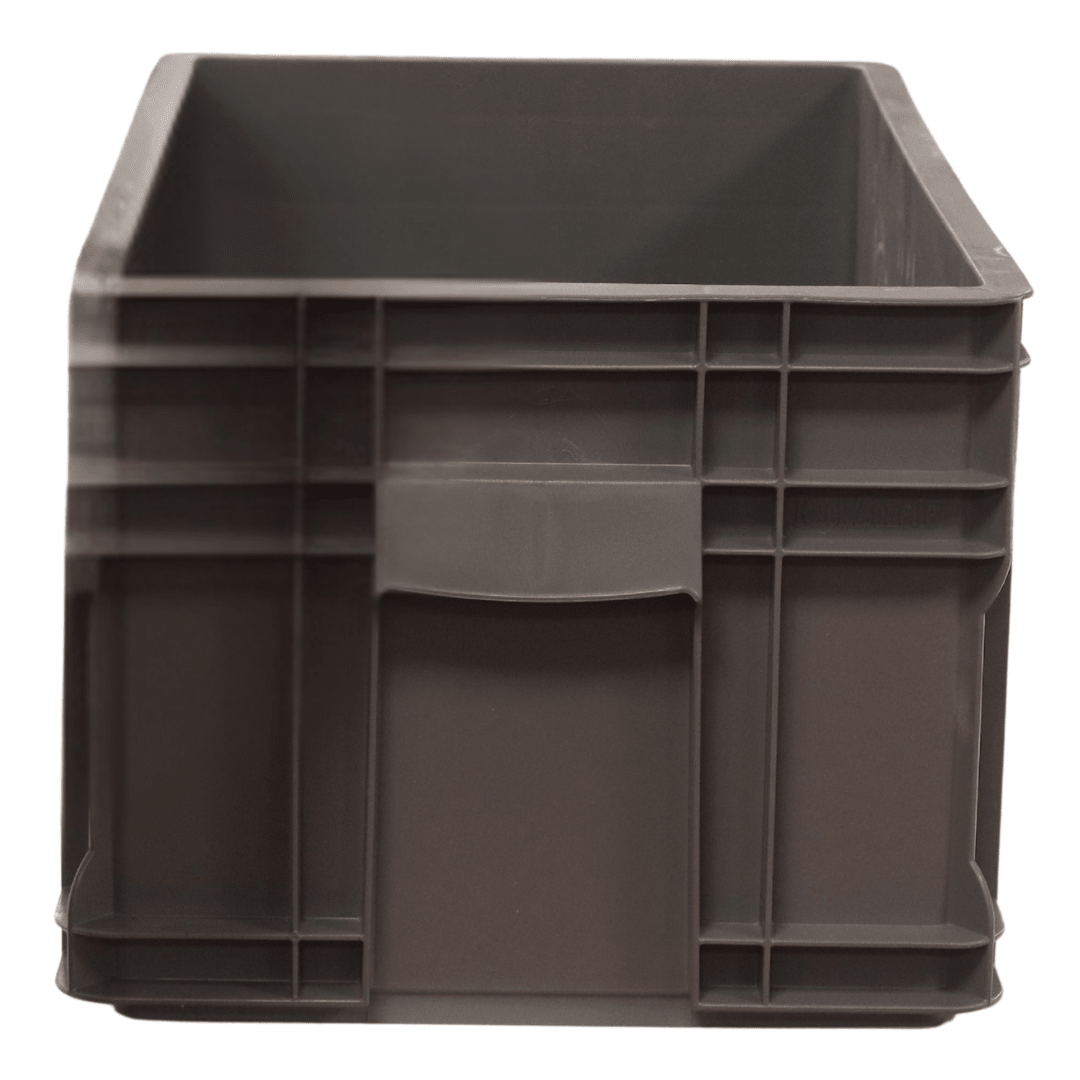 RackZone Euro Container 505x295x235mm Grey, stackable, no lid, reinforced sides.