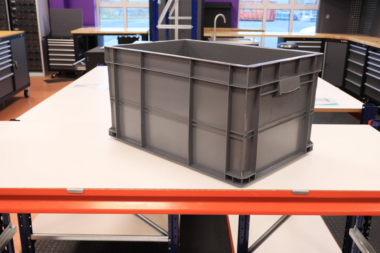 RackZone Pallet Deal - 45 Euro Container on a table in a workshop setting.