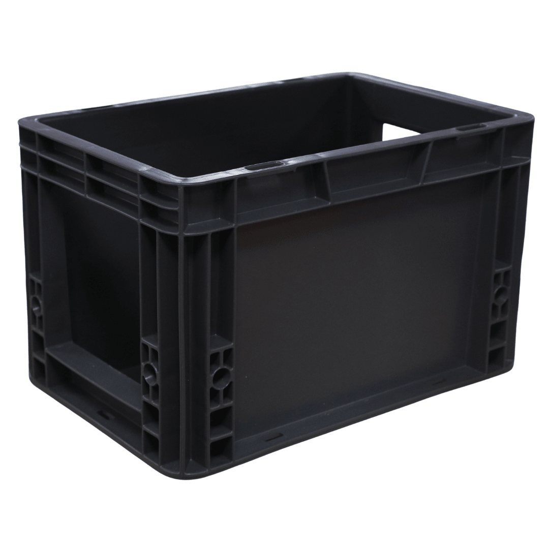 RackZone Euro Picking Container 300x200x200mm, grey, wide opening.
