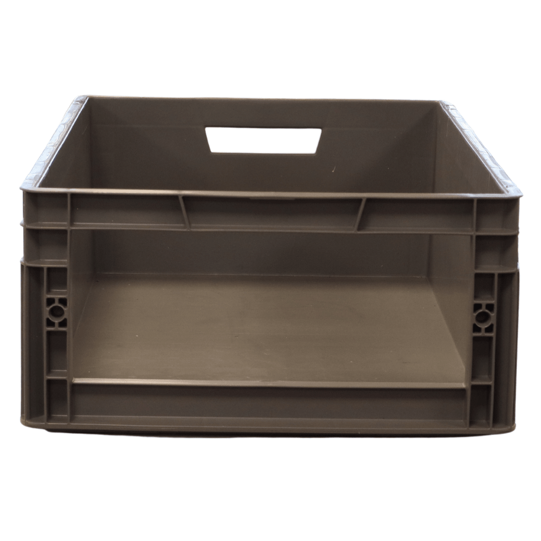 RackZone Euro Picking Container 600x400x200mm Grey, wide opening, stackable.