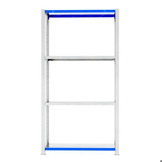 RackZone Easy Rack Galvanised Shelving 600mm, four shelves, front view.