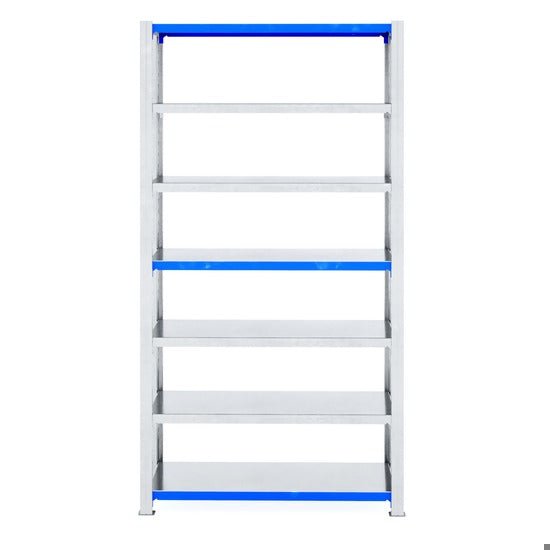 RackZone Easy Rack Galvanised Shelving Starter, 600mm deep, six shelves.