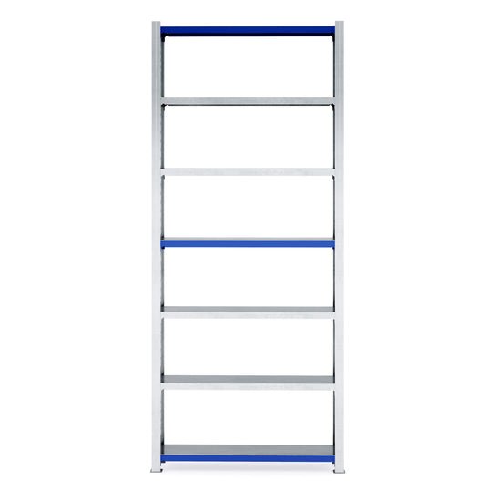 RackZone Easy Rack Galvanised Shelving, 5-shelf starter unit, 300mm deep.