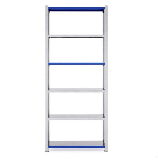 RackZone Easy Rack Galvanised Shelving 500mm Depth - Starter, blue/white.