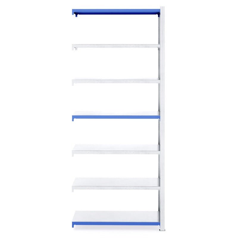 RackZone Easy Rack Galvanised Shelving 600mm Extender, 7 shelves for garage.
