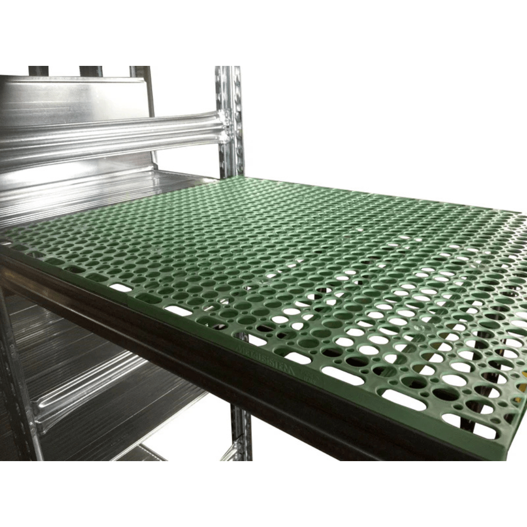 RackZone 10 Bay Galvanised Shelving with Plastic Shelves for Food Storage.