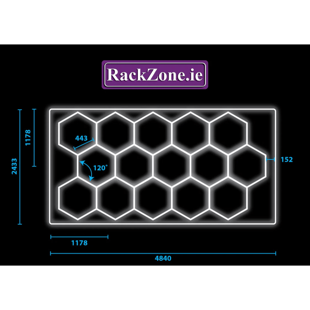 Hexagonal LED Set 5 - 4835mm x 2435mm - RackZone