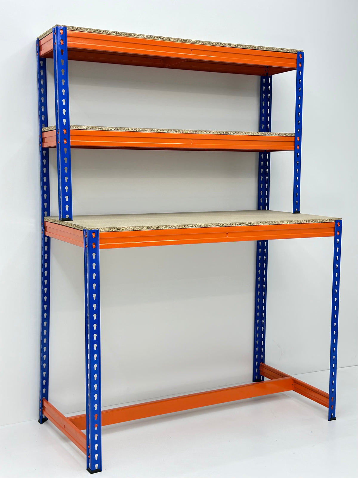 Value Workbench Orange/Blue 1670H x 1200W x 600D c/w 15mm Chipboard 500KG