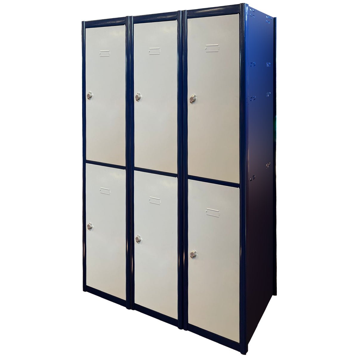 RackZone Metal Locker, 3-bay, 2-door, biosafe paint, 1800x500x300mm.