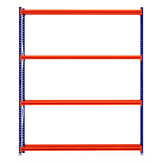 RackZone Tyre Racking 600mm Starter with orange beams and blue supports.