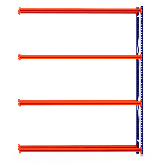 RackZone Tyre Racking Extender: four orange beams, one blue support frame.