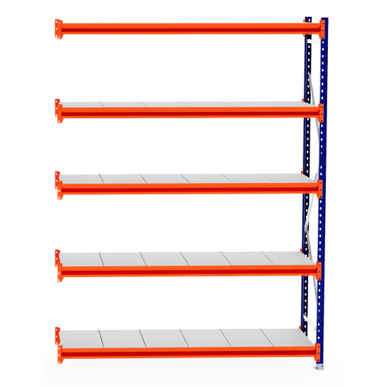 RackZone Longspan Shelving Extender with steel panels, 600mm depth.