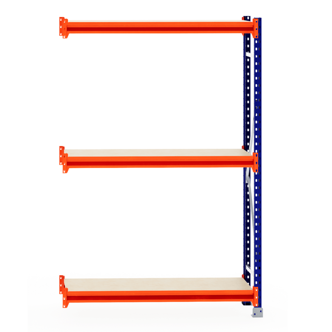 RackZone Longspan Shelving 400mm with laminated timber extender shelves.