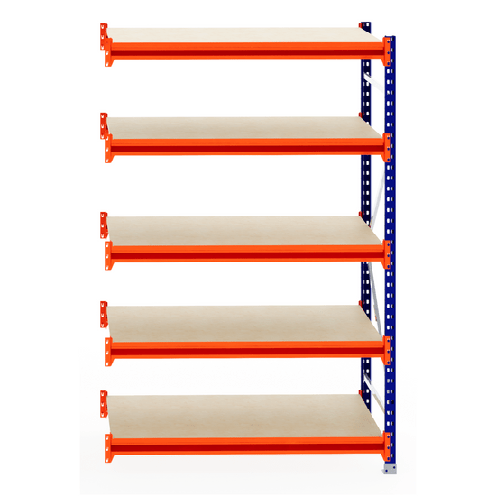 RackZone Longspan Shelving Extender, 800mm deep, laminated timber shelves.