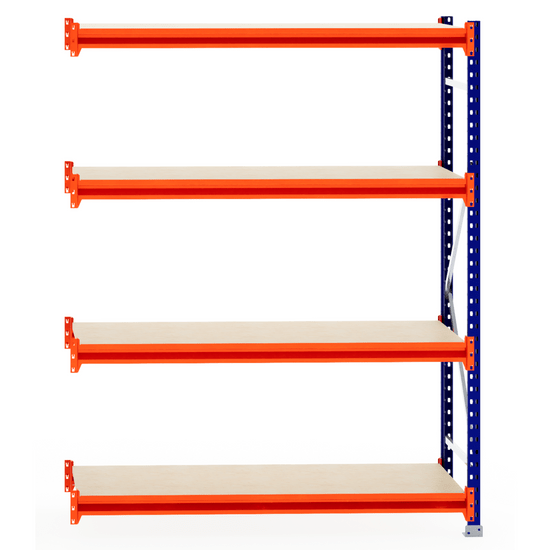 RackZone Longspan Shelving Extender, 600mm deep, with laminated timber shelves.