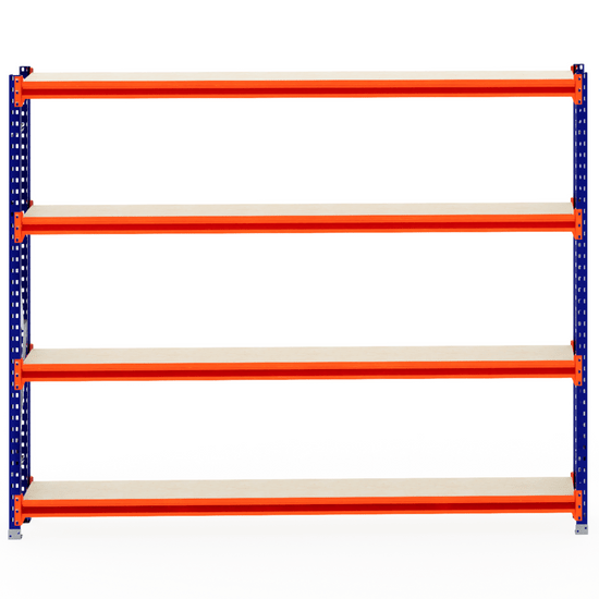 RackZone Longspan Shelving, 400mm depth, laminated timber, starter unit.