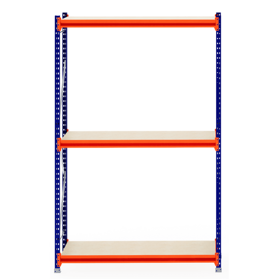 RackZone Longspan Shelving 600mm, laminated timber, starter unit.