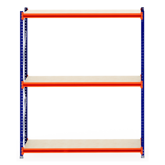 RackZone Longspan Shelving 800mm Deep with Laminated Timber - Starter Unit.
