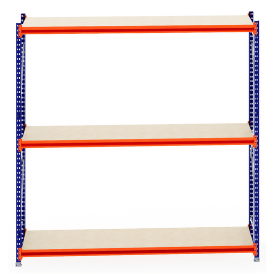 RackZone Longspan Shelving 800mm Starter with laminated timber shelves.