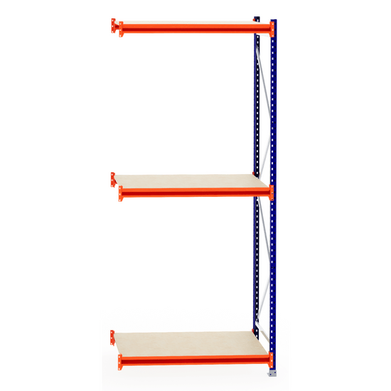 RackZone Longspan Shelving Extender, 800mm depth, laminated timber shelves.