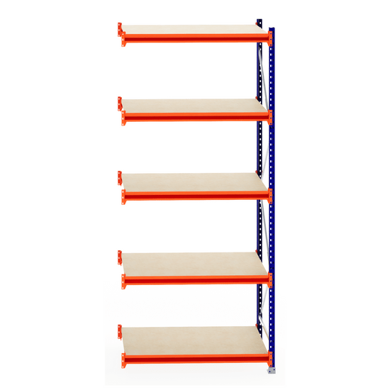 RackZone Longspan Shelving Extender, 800mm deep, laminated timber shelves.