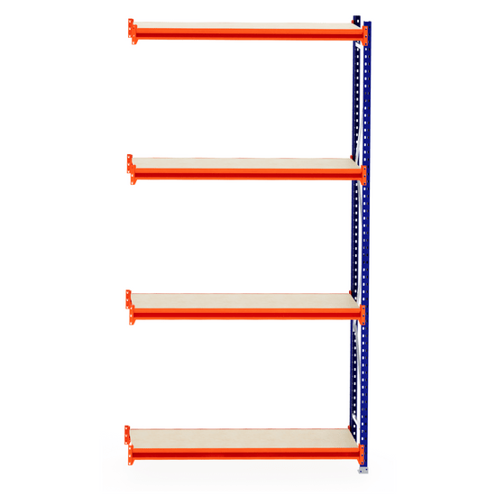 RackZone Longspan Shelving 400mm depth, laminated timber extender.