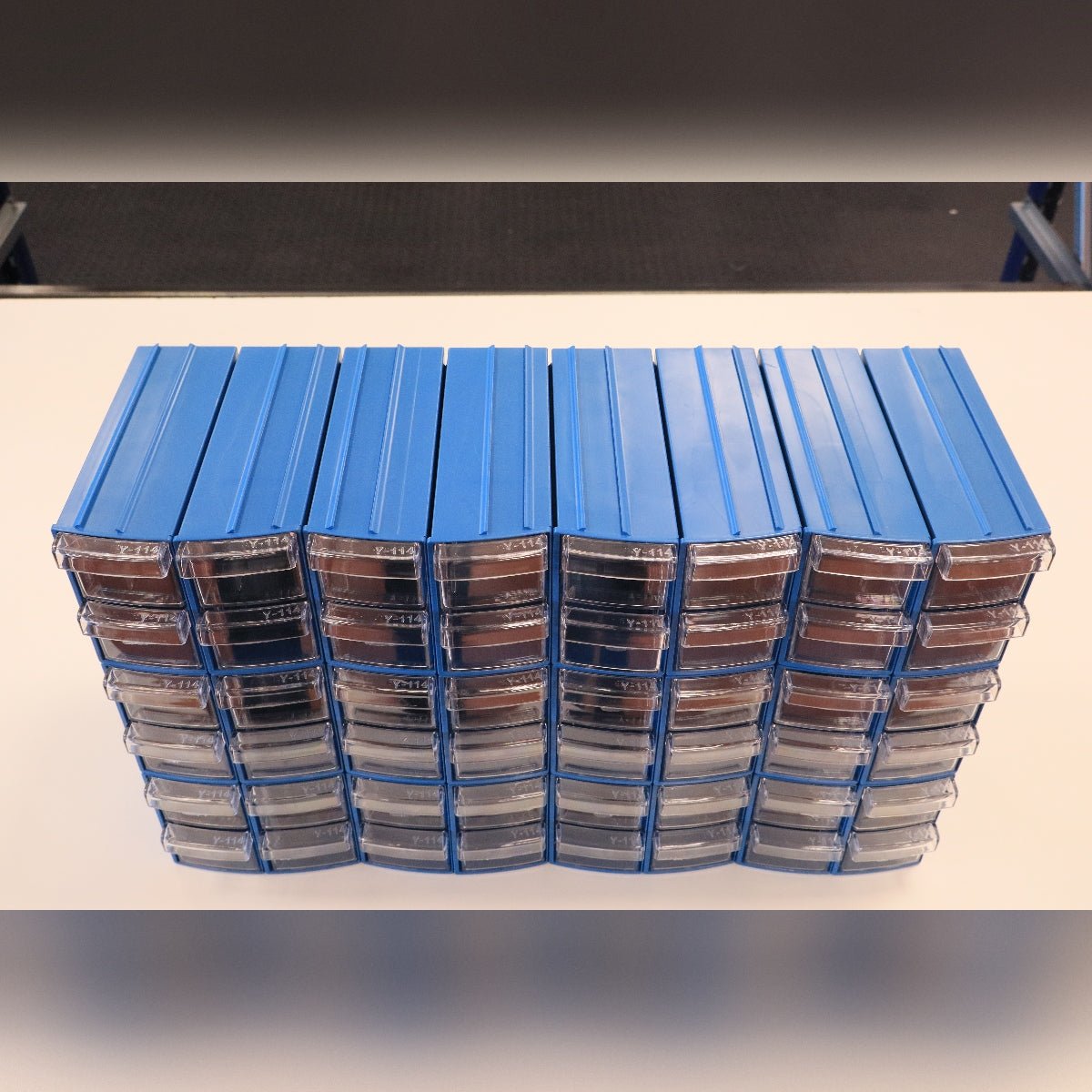 RackZone Pull Out Drawer (96/Box) for small parts storage on a white surface.