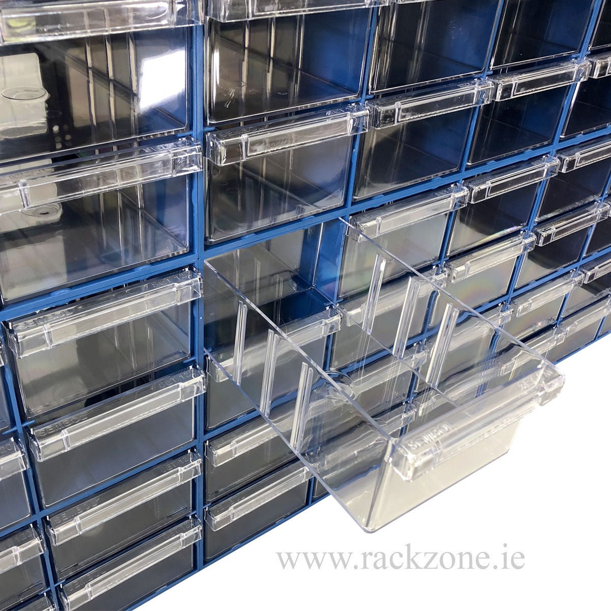 Plastic Drawer 72 Box 204d x 370w x 160h Blue 120-6