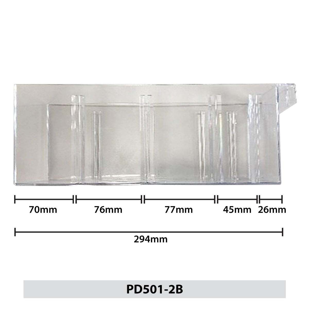RackZone Plastic Drawer Dividers, 302d x 210w x 124h, Pack of 10.