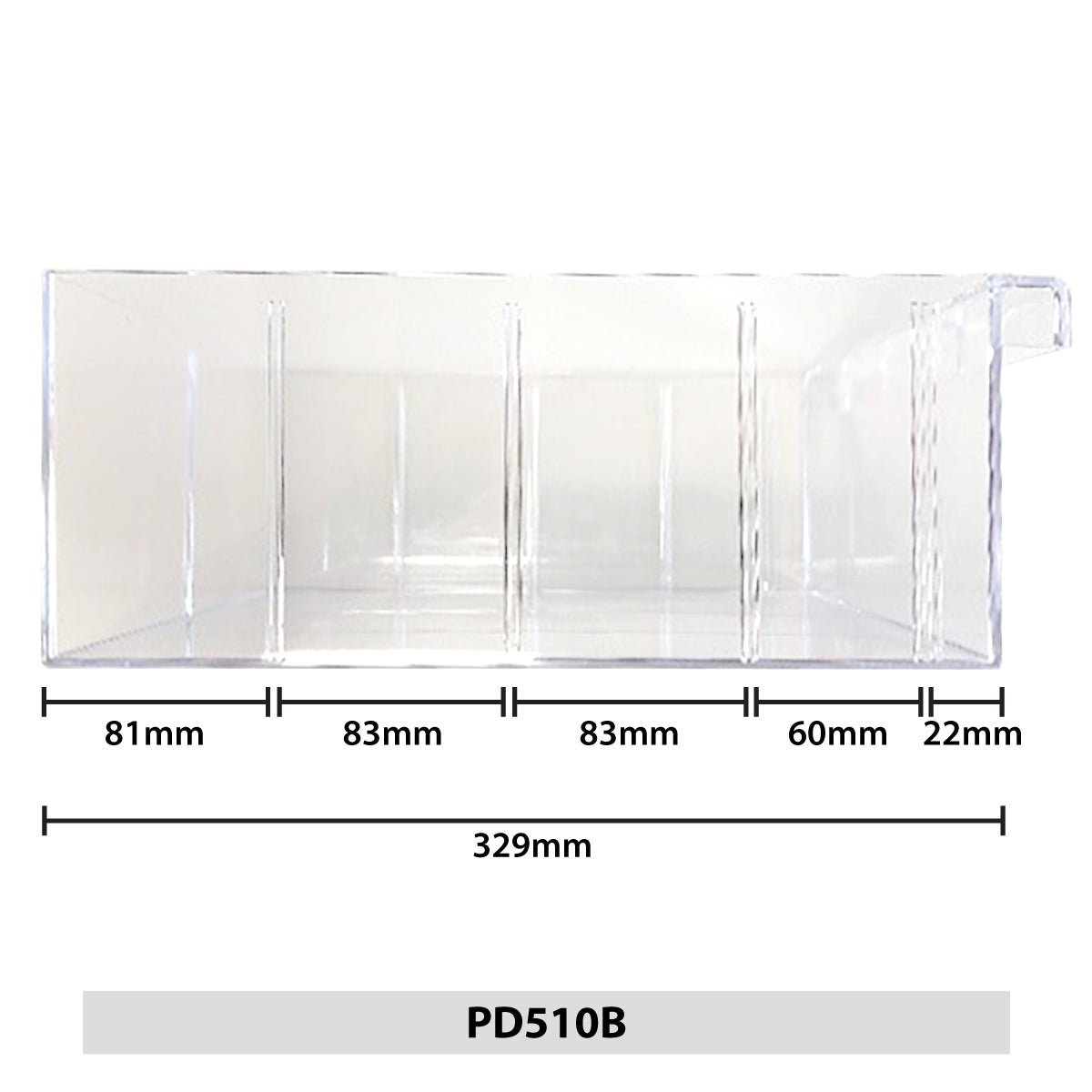 Plastic Drawer Dividers 303d x 260w x 113h PACK OF 10 - RackZone