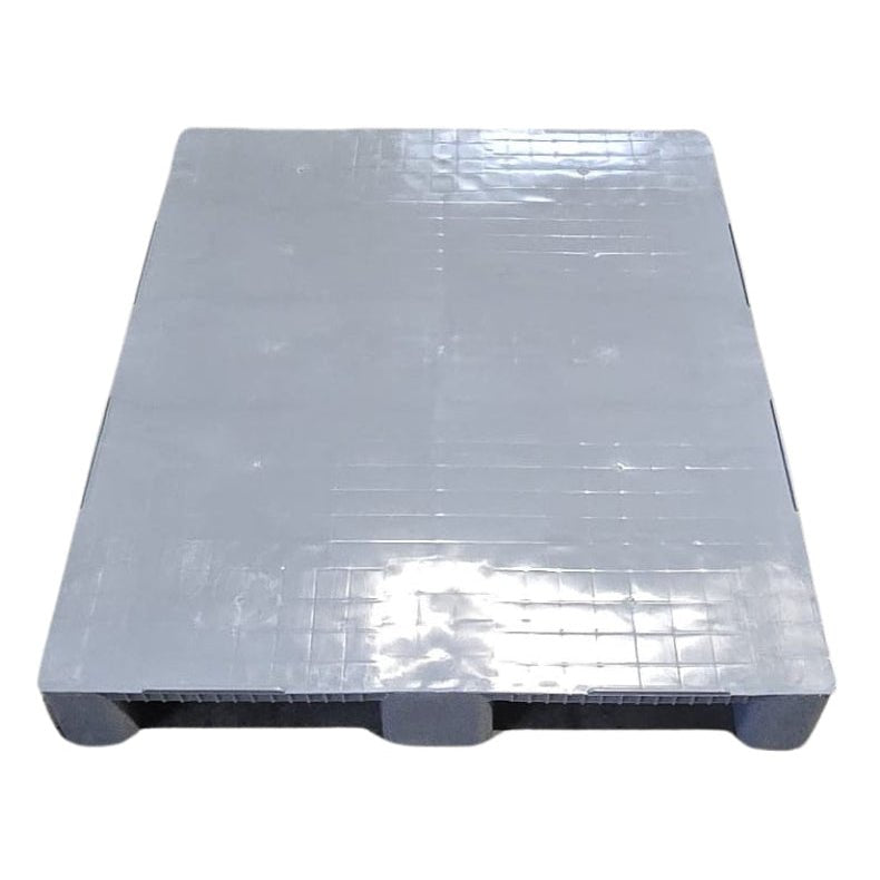 RackZone Heavy Duty Plastic UK Pallet 1200x1000mm, grey, recycled PP grid surface.