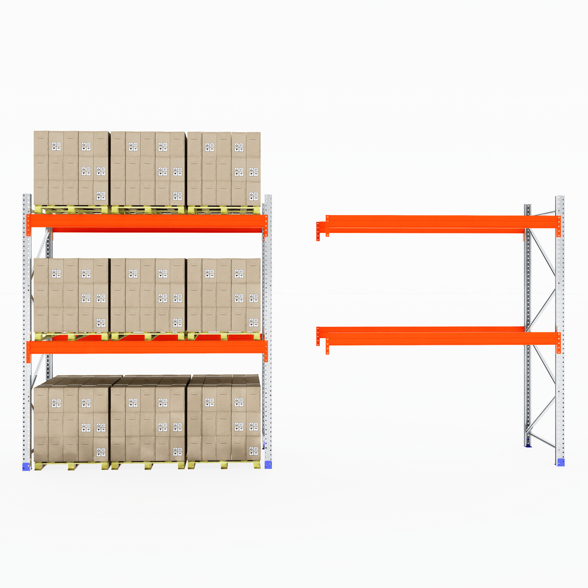 RackZone Pallet Racking 1100mm Depth Extender, perfect for warehouse storage.