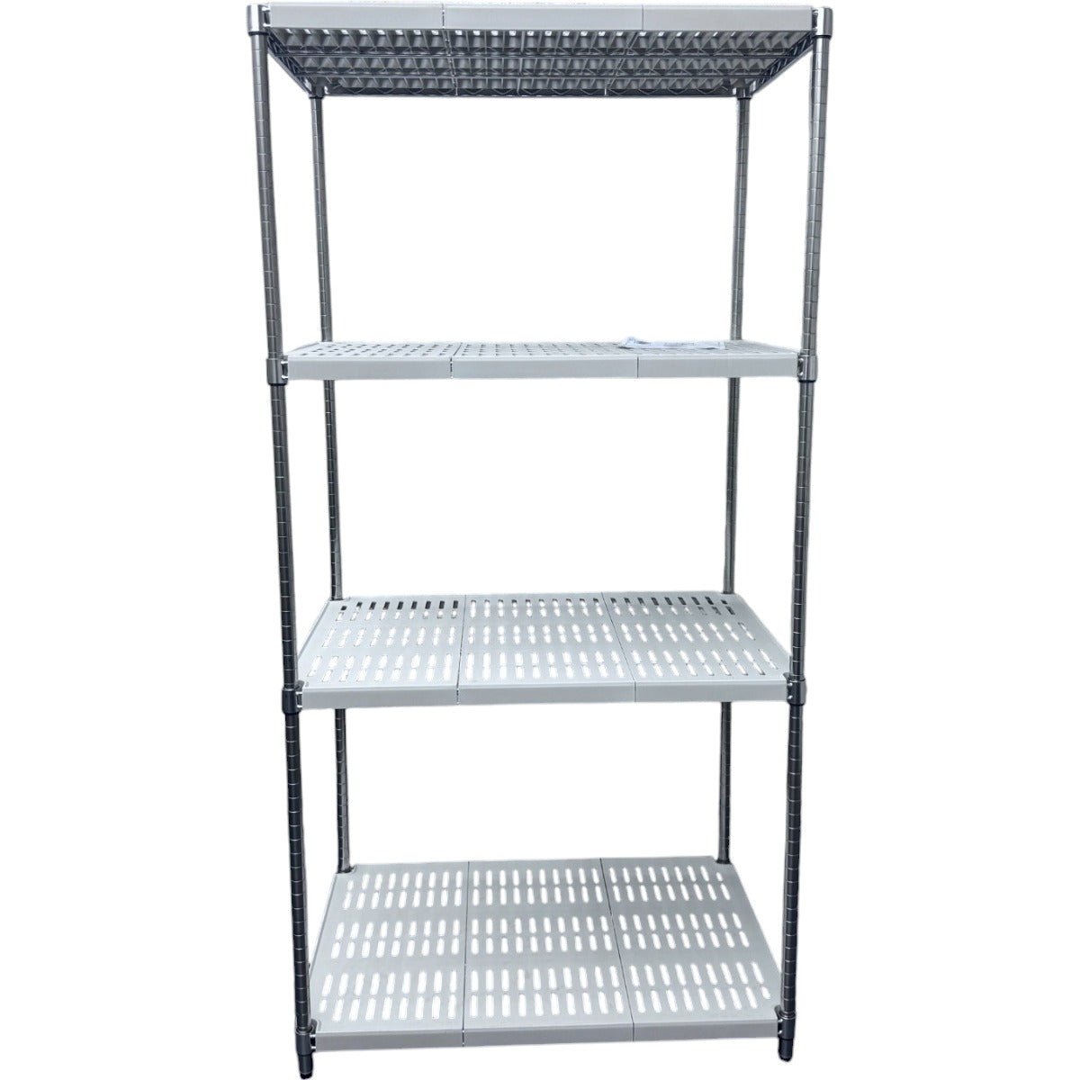 RackZone Stainless Plastic Shelving 4 Level, 1820H x 915W x 610D—durable HORECA rack.