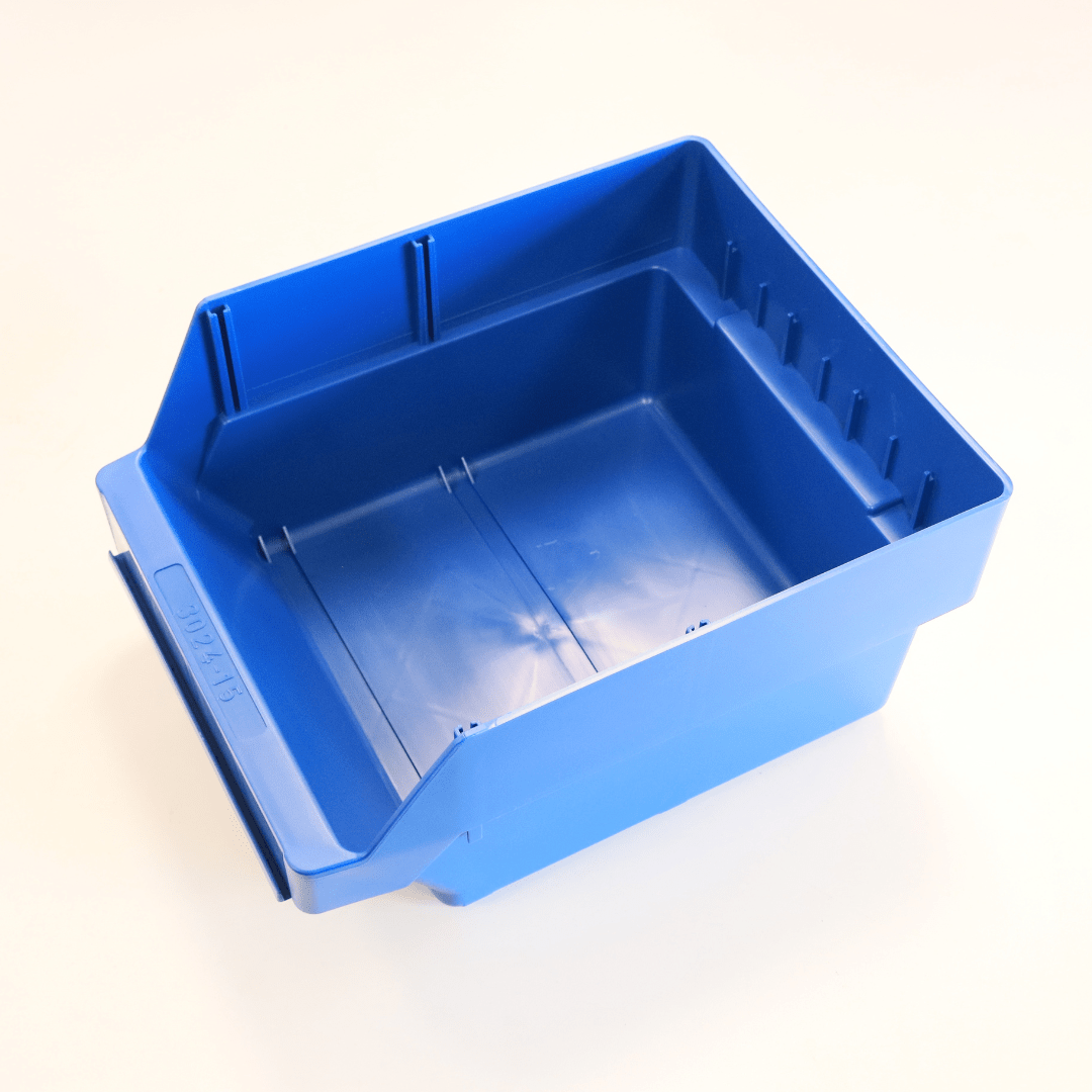 RackZone Standard Shelf Bin ST3024-15, blue, open top, 300x240x150mm.