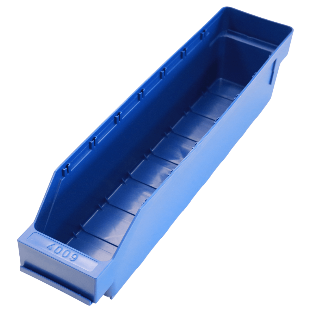 RackZone Standard Shelf Bin ST4009, blue, 400x90x95mm for custom storage.