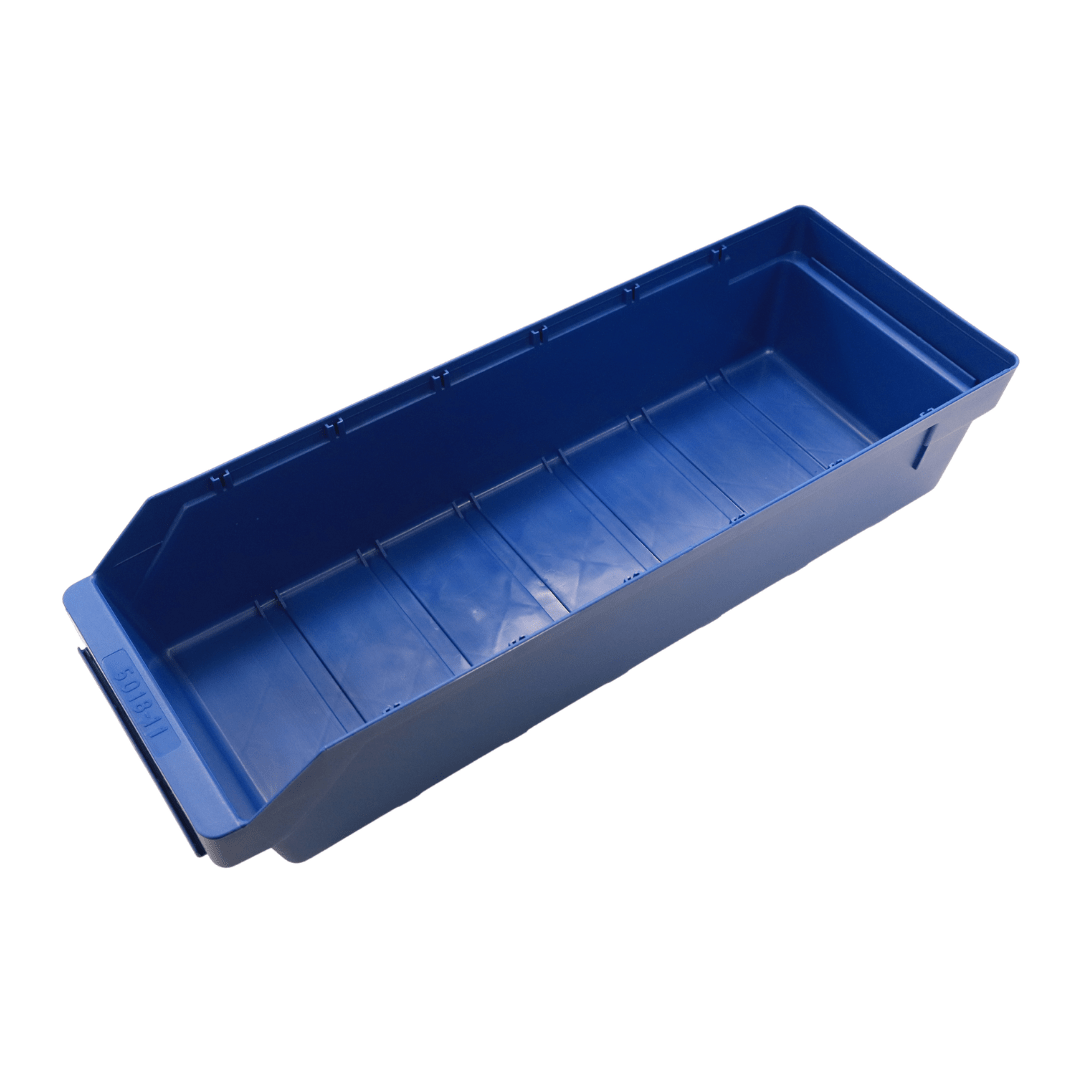 RackZone Standard Shelf Bin ST5018-11, blue, 500x180x110mm for storage.