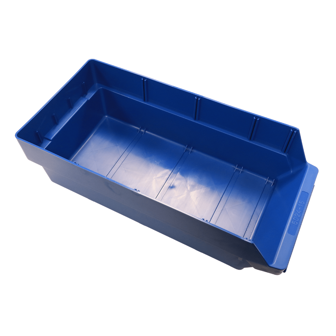 RackZone Standard Shelf Bin 500d x 240w x 150h Blue, polypropylene, ST5024-15.